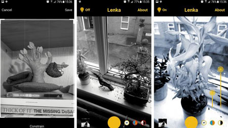 Lenka؛ یک برنامه ساده و رایگان دوربین که برای گرفتن عکس های شیک و سیاه‌سفید طراحی شده است.