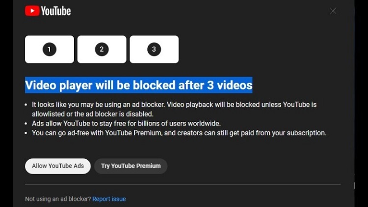 یوتیوب تلاش برای مبارزه با مسدودکننده‌های آگهی‌ها را تشدید می‌کند - تی ام گیم