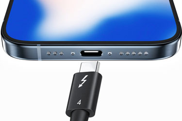 اپل کابل اختیاری تاندربولت USB-C برای آیفون 15 پرو عرضه می‌کند