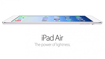 1- iPad Air اپل: باریک‌ترین تبلت ساخت شرکت اپل است که با وزن کم و قابلیت‌های پیشرفته توجه همگان را برمی‌انگیزد