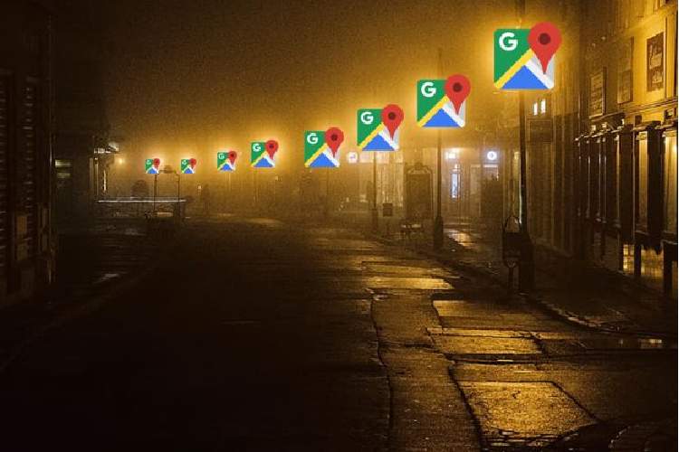 افزوده شدن لایه نوری به نقشه گوگل برای سهولت پیاده‌روی در شب
