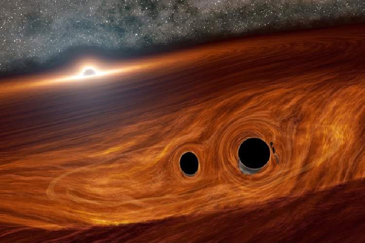 احتمال کشف نور ساطع شده از برخورد دو سیاهچاله فضایی