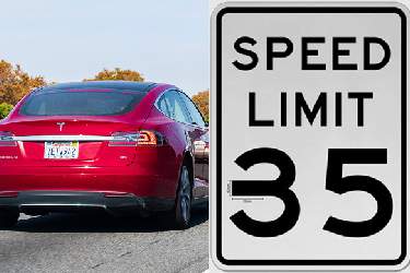 قابلیت خواندن تابلوهای محدودیت سرعت در خودروهای آینده تسلا