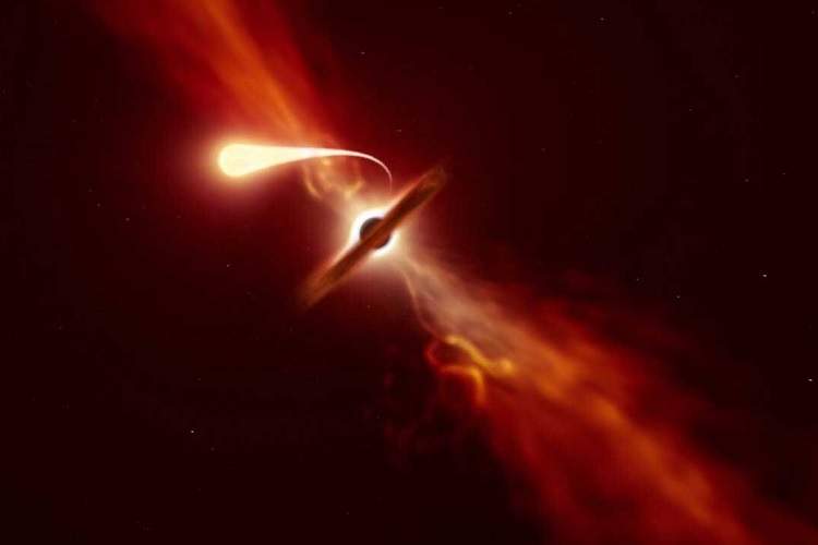 تلسکوپ‌های ESO لحظات نهایی بلعیده شدن یک ستاره توسط یک سیاه‌چاله را ثبت کردند