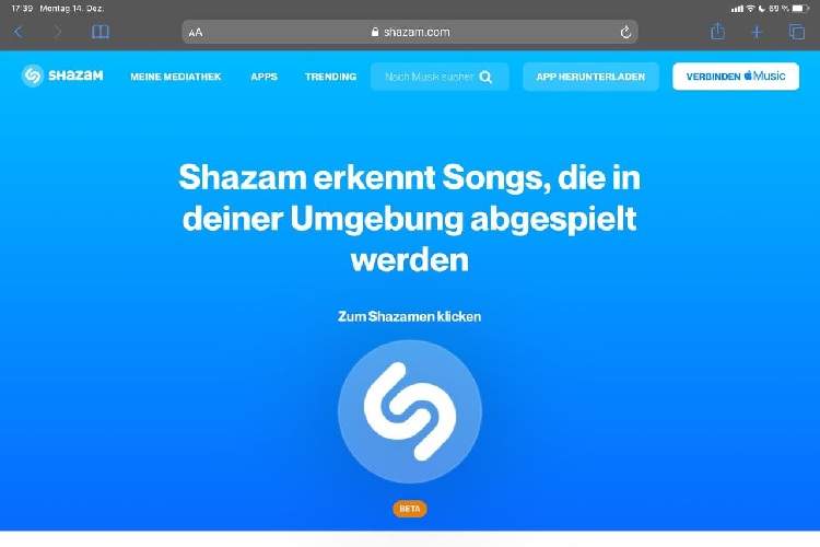 عرضه قابلیت تشخیص موسیقی شازم برای نسخه تحت وب
