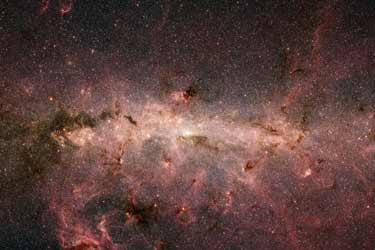 تصویر مرکز کهکشان راه شیری به‌شکل فروسرخ