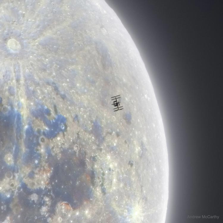 شبح ایستگاه فضایی بر روی ماه