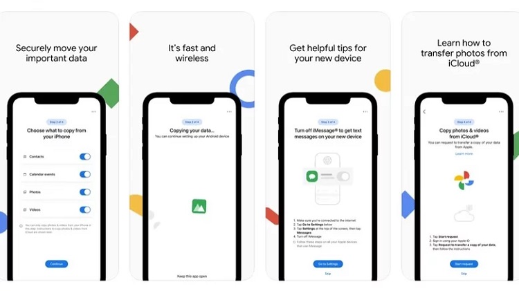 اپلیکیشن جدید گوگل برای انتقال آسان دیتا از iOS به اندروید