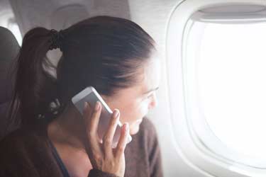 در برخی کشورها تماس تلفنی حین پرواز ممکن می‌شود