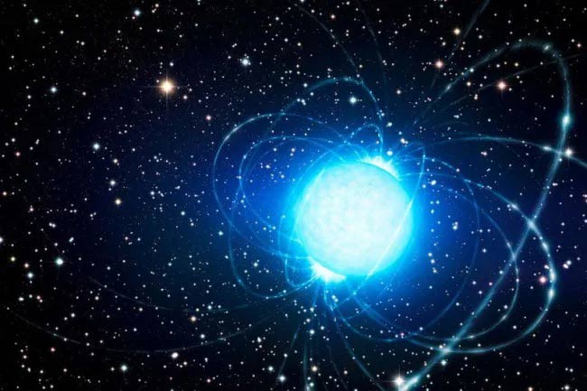 Artist s impression of the magnetar in the star cluster Westerlund 1 0 1