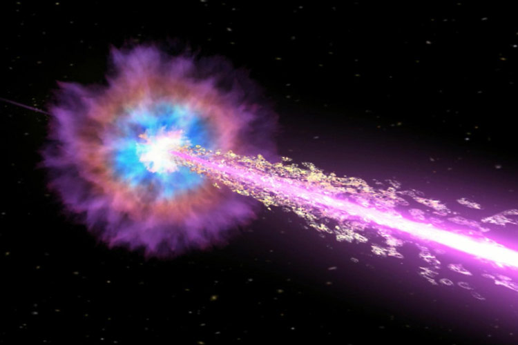 پرتو پر انرژی گاما که به زمین خورد حاصل برخورد ستاره نوترونی با سیاهچاله بود