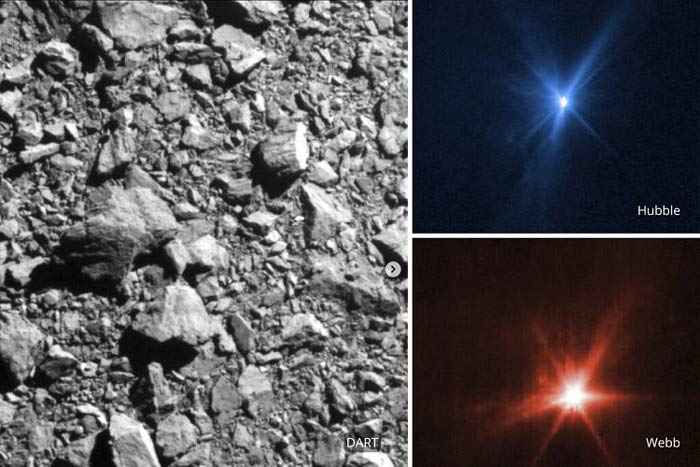 ناسا: برخورد فضاپیمای انتحاری دارت با سیارک دیمورفوس، شکل آن را تغییر داده است